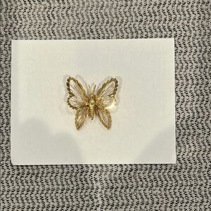 Vintage Gold Butterfly Brooch